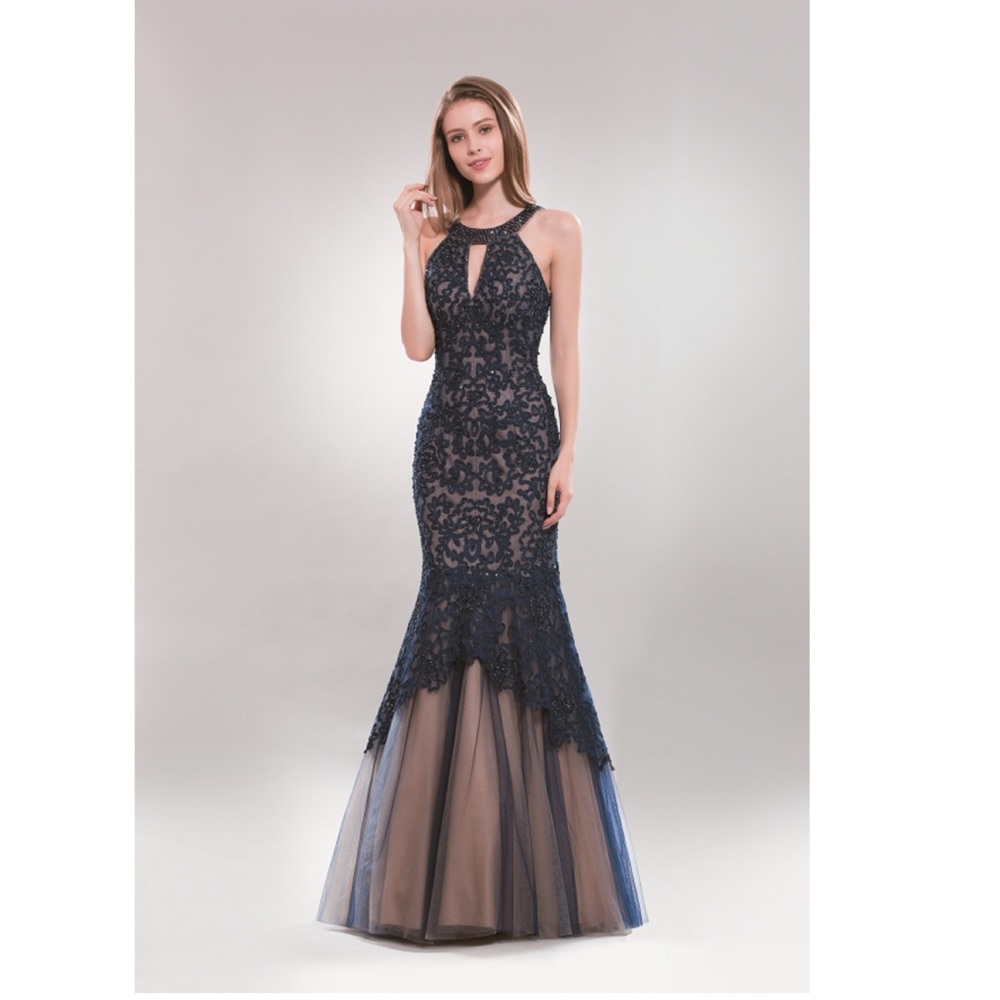🆕NWT PROM BRIDESMAIDS Royal Blue Mermaid Gown